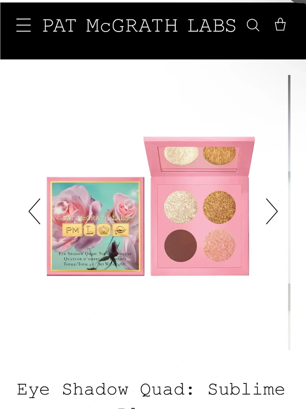 Pat McGrath Eyeshadow Quad- Nirvana Nectar